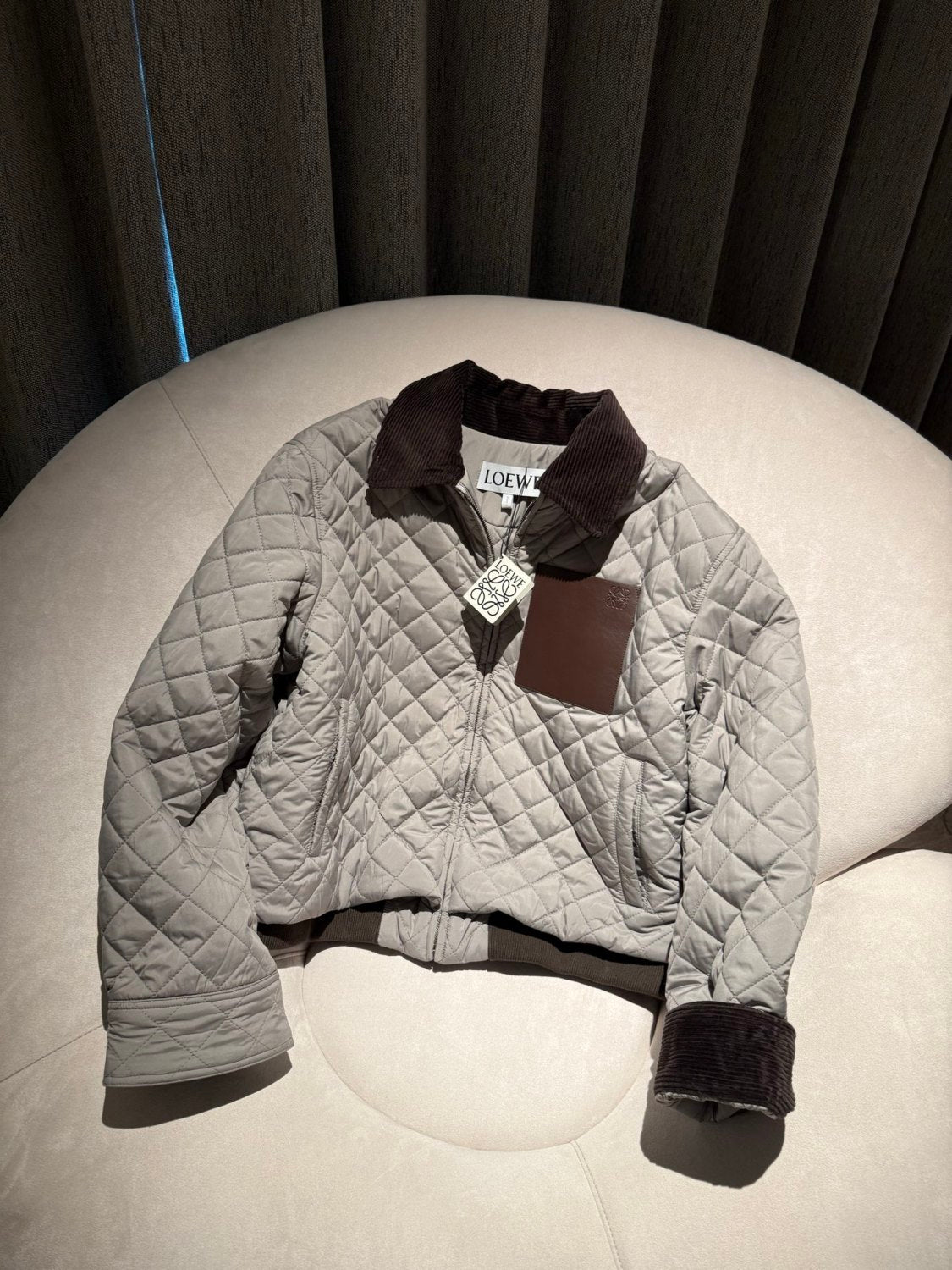 Loewe Short Jacket in Technical Fabric Grey #335510