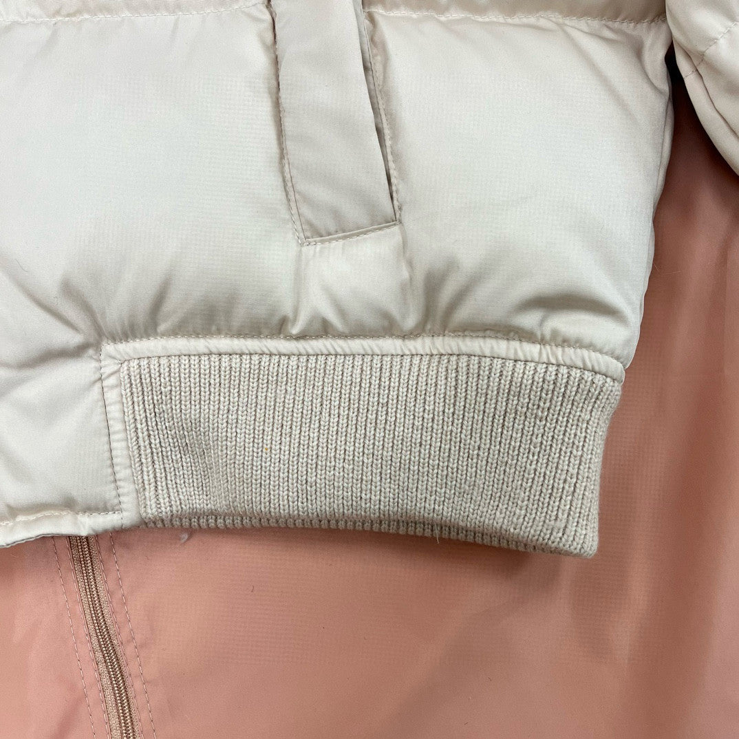 MiuMiu Women's Fall/Winter Logo-Printed Collar Zipper Goose Down Solid-Color Long-Sleeve Puffer Down Jacket #81739