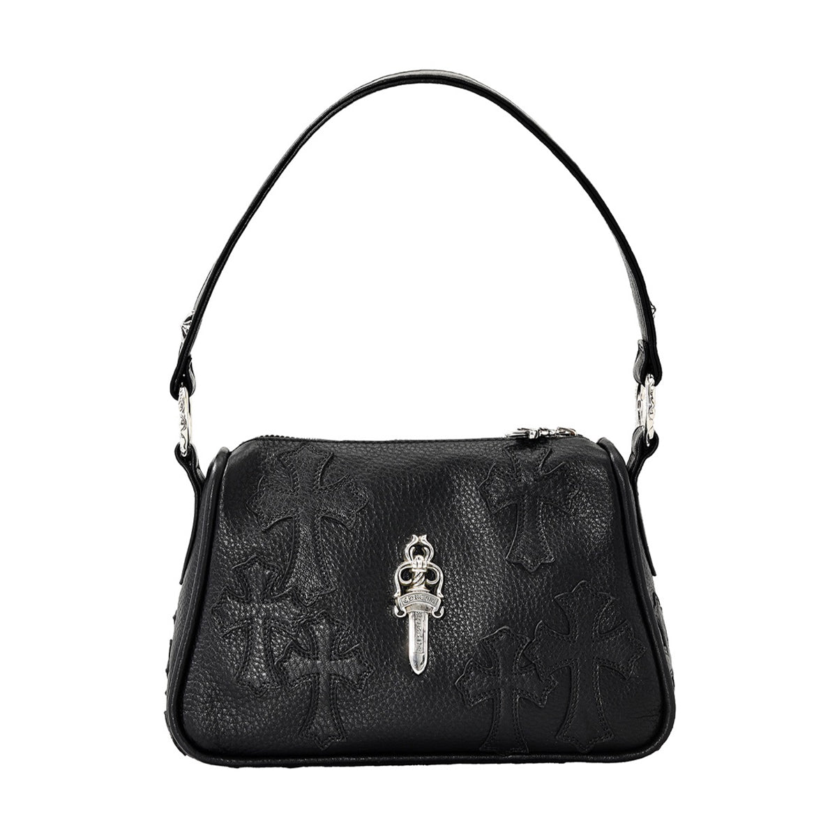 Chrome Hearts Women's Fashion Classic Leather Sword Jacquard 925 Sterling Silver Jewelry Solid Color Underarm Bag Small Handbag Bags K680 #81574
