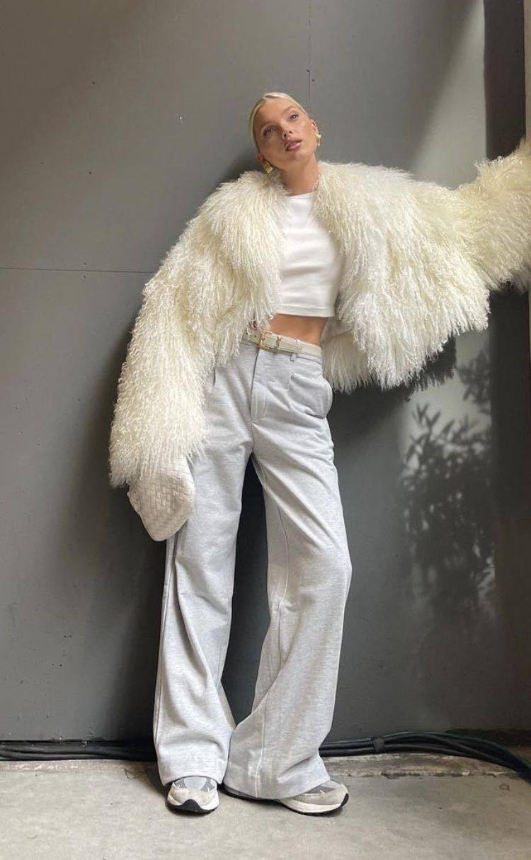 Beach Sheepskin Solid Color Fluffy Casual Long-Sleeved Fur #171746