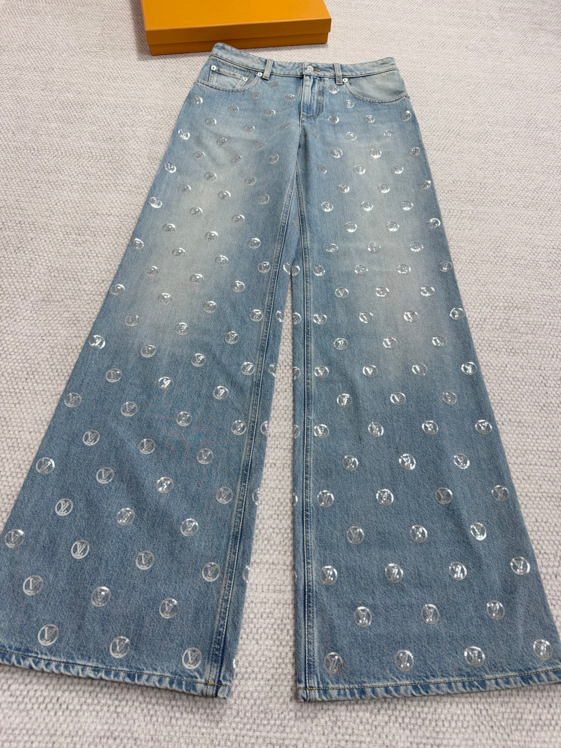 Louis Vuitton Signature Sequin Boot-cut Jeans #334461