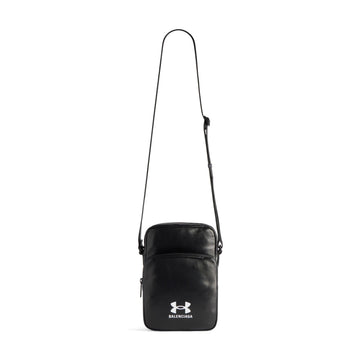 Balenciaga Under Armour Men's Black Smooth Sheep Leather Shoulder Crossbody Bag Bags #75671