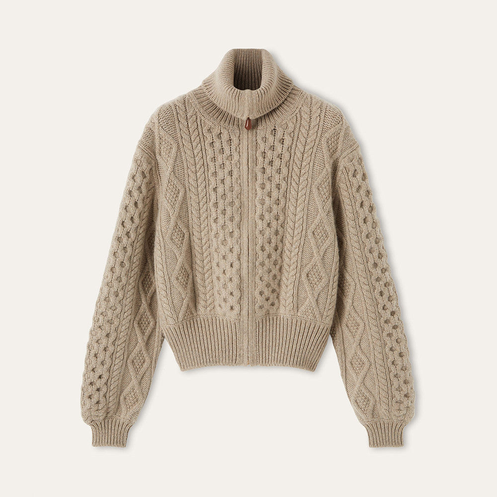 Loro Piana Eyre Cardigan Baby Cashmere Praline BrownMelange #336655