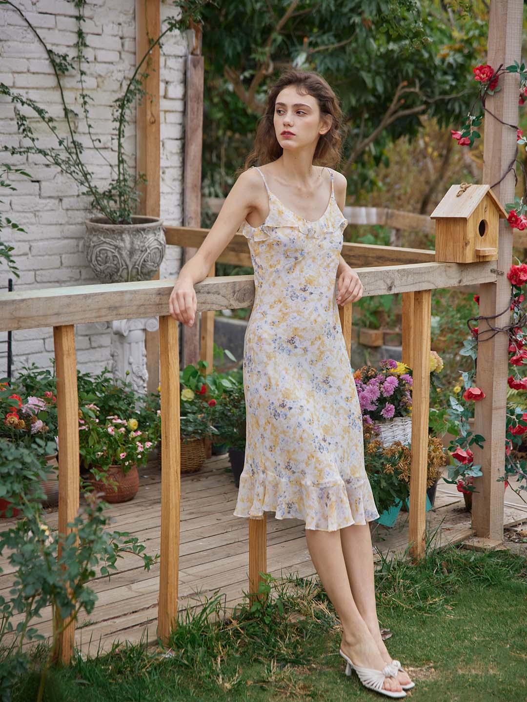 Kama Floral Chiffon Slip Dress