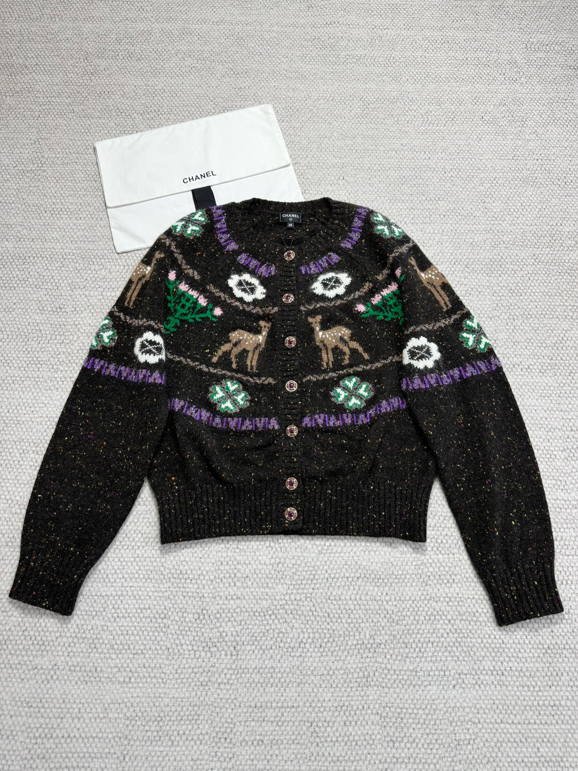 Chanel Cashmere Cardigan Brown #334446