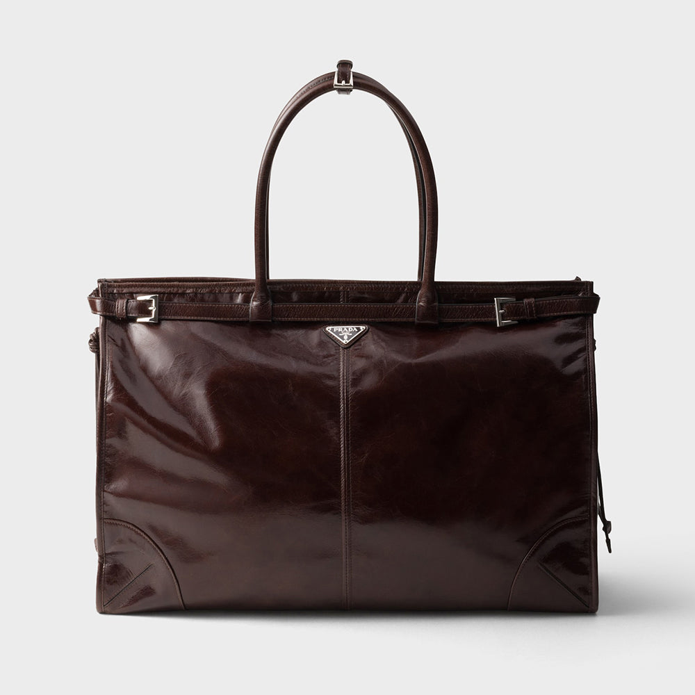 PRADA Black Prada Bonnie Leather Tote Bag #381312