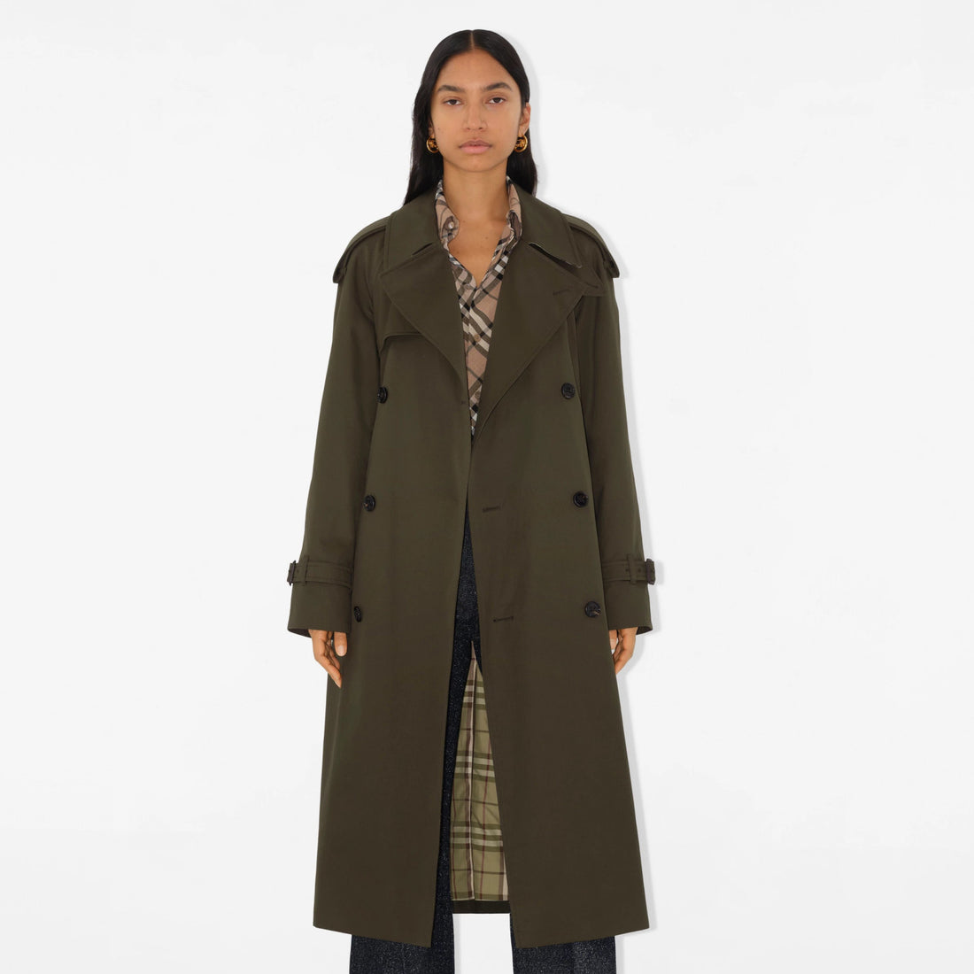 Burberry Women's Spring/Autumn Fashion Classic Castleford Style Long Trench Coat Jacket #78439