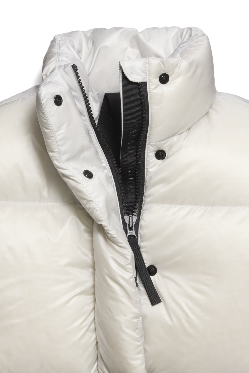 Canada Goose Cypress Cropped Puffer White Label Stand Collar Long Sleeve Glossy Windproof Waterproof Casual Lightweight Short Down Jacket #332228