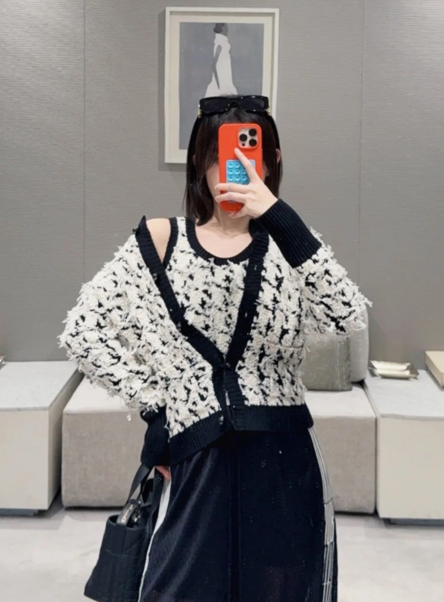 Dior Top -quality Version Houndstooth Two-piece Cardigan #307250