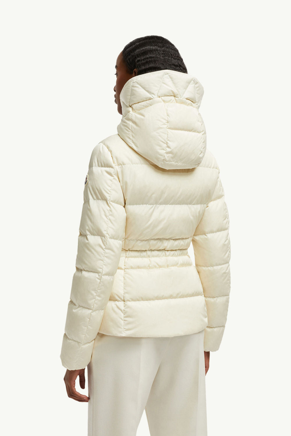 Moncler Ivory Avoce Women's Hooded Short Down Jacket Coat #332707