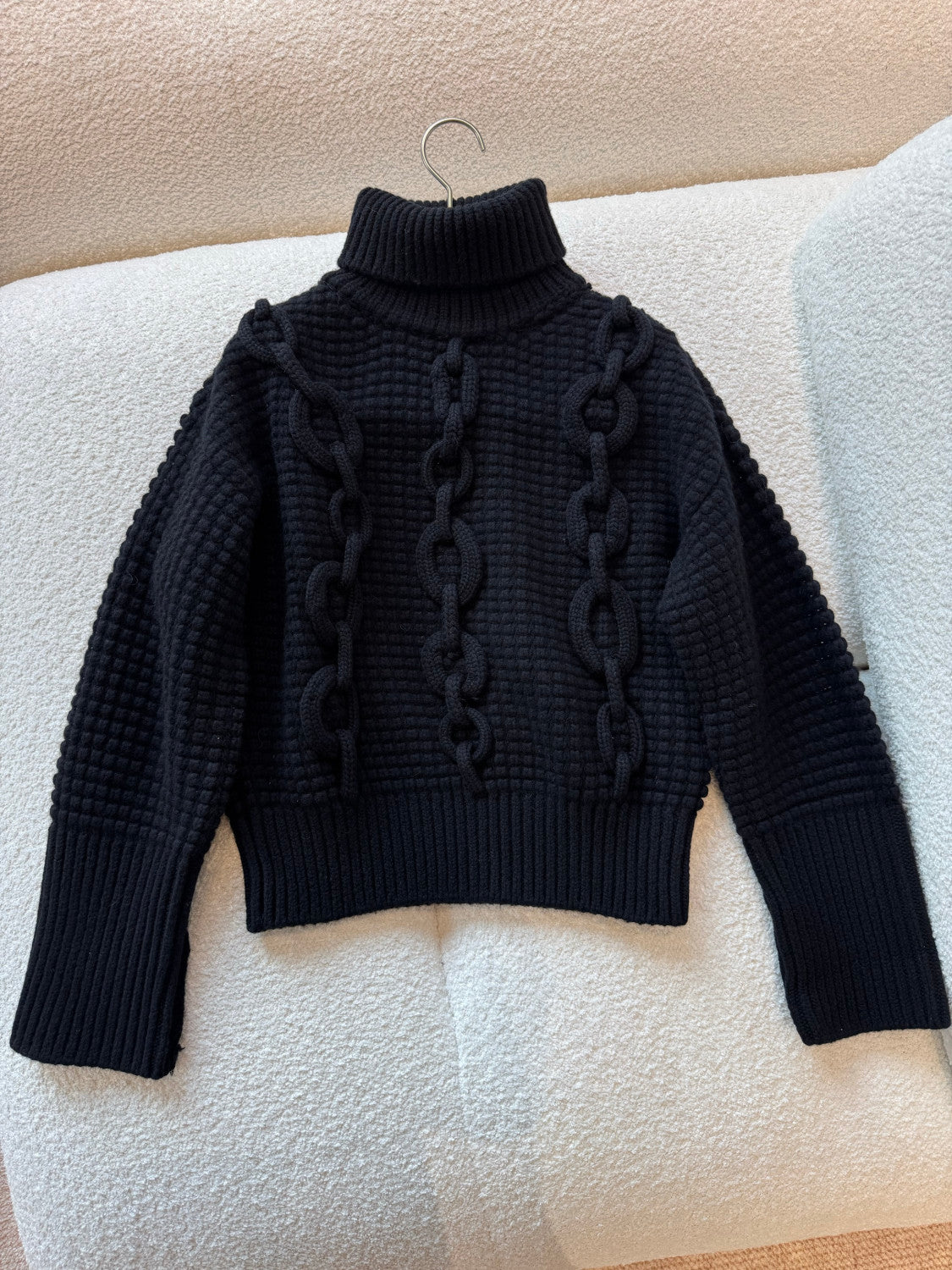 Herm¨¨s Women's 3D Embellished Knitted Turtleneck Sweater #328888
