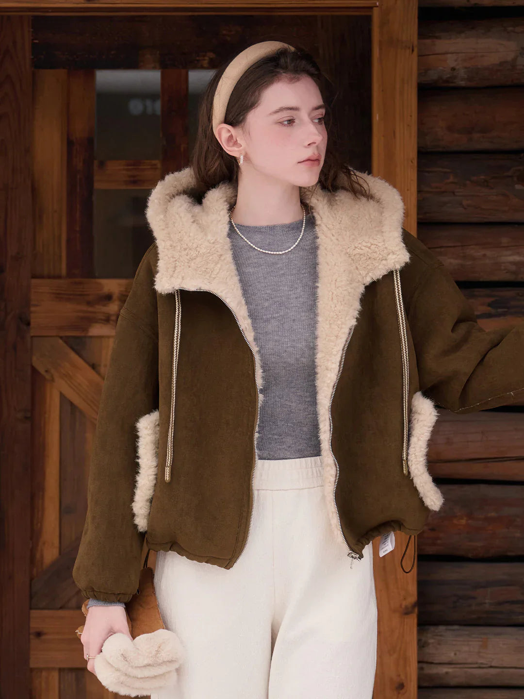 Emberlynn Shearling Short Coat