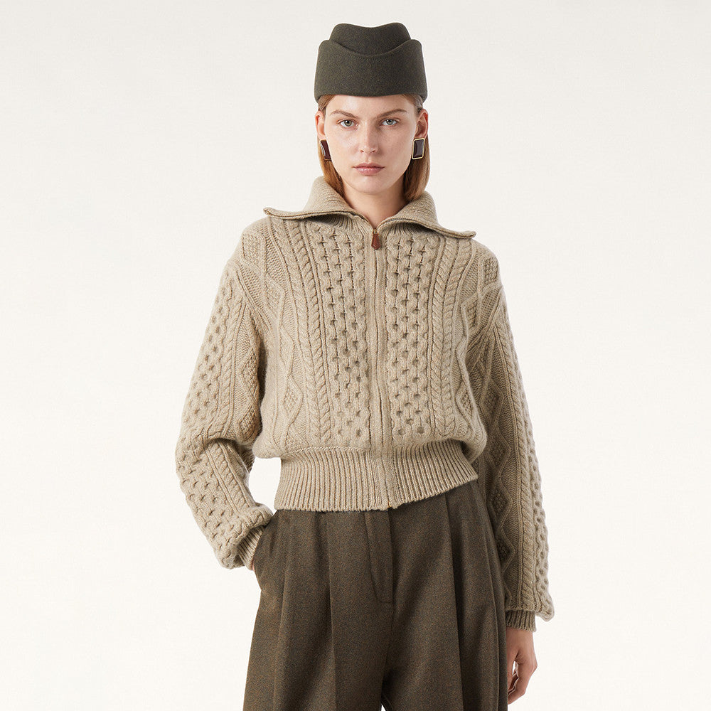 Loro Piana Eyre Cardigan Baby Cashmere Praline BrownMelange #336655