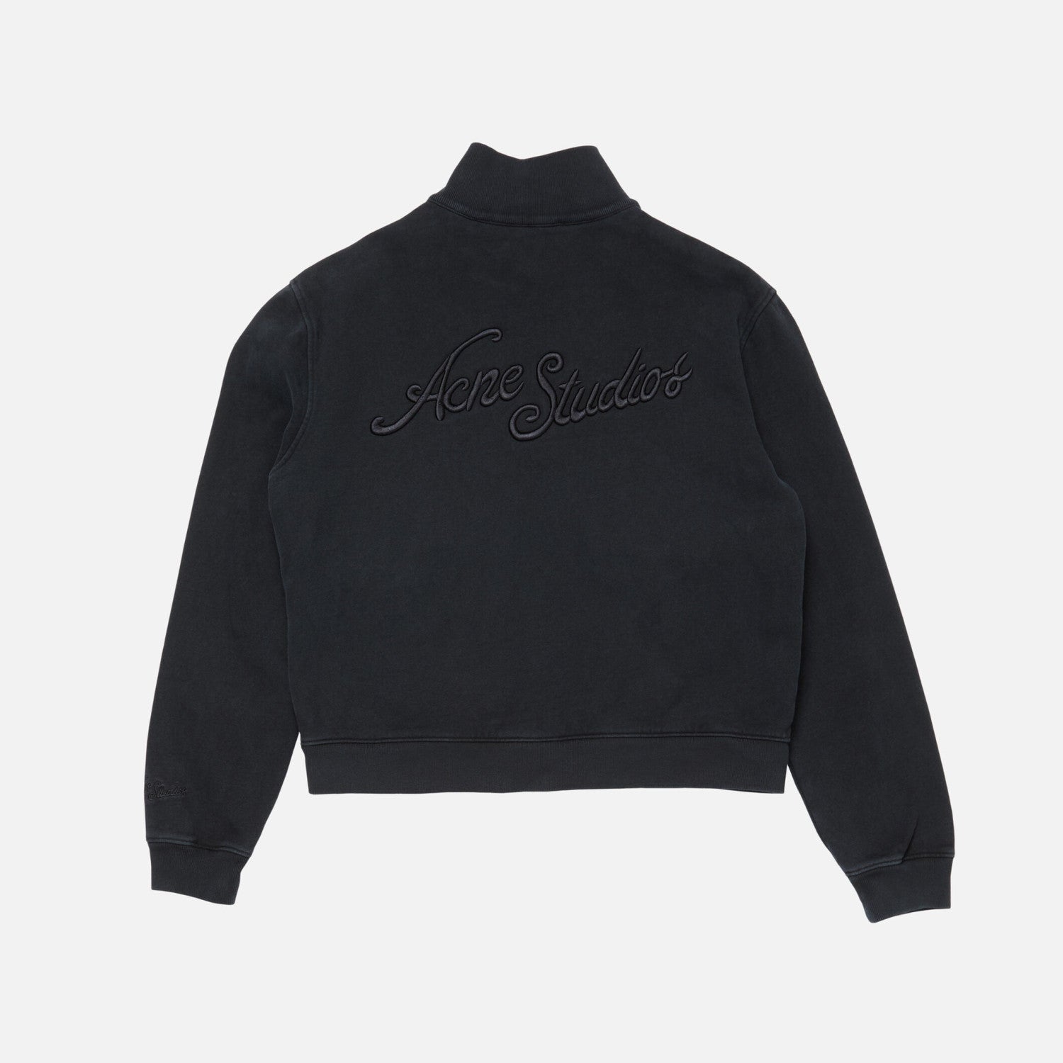 Acne Studios Women's And Men's Spring/fall Fashion Casual Solid Color Minimalist Logo Letter Embroidery Zipper Long Sleeve Sweatshirt Jacket #78317