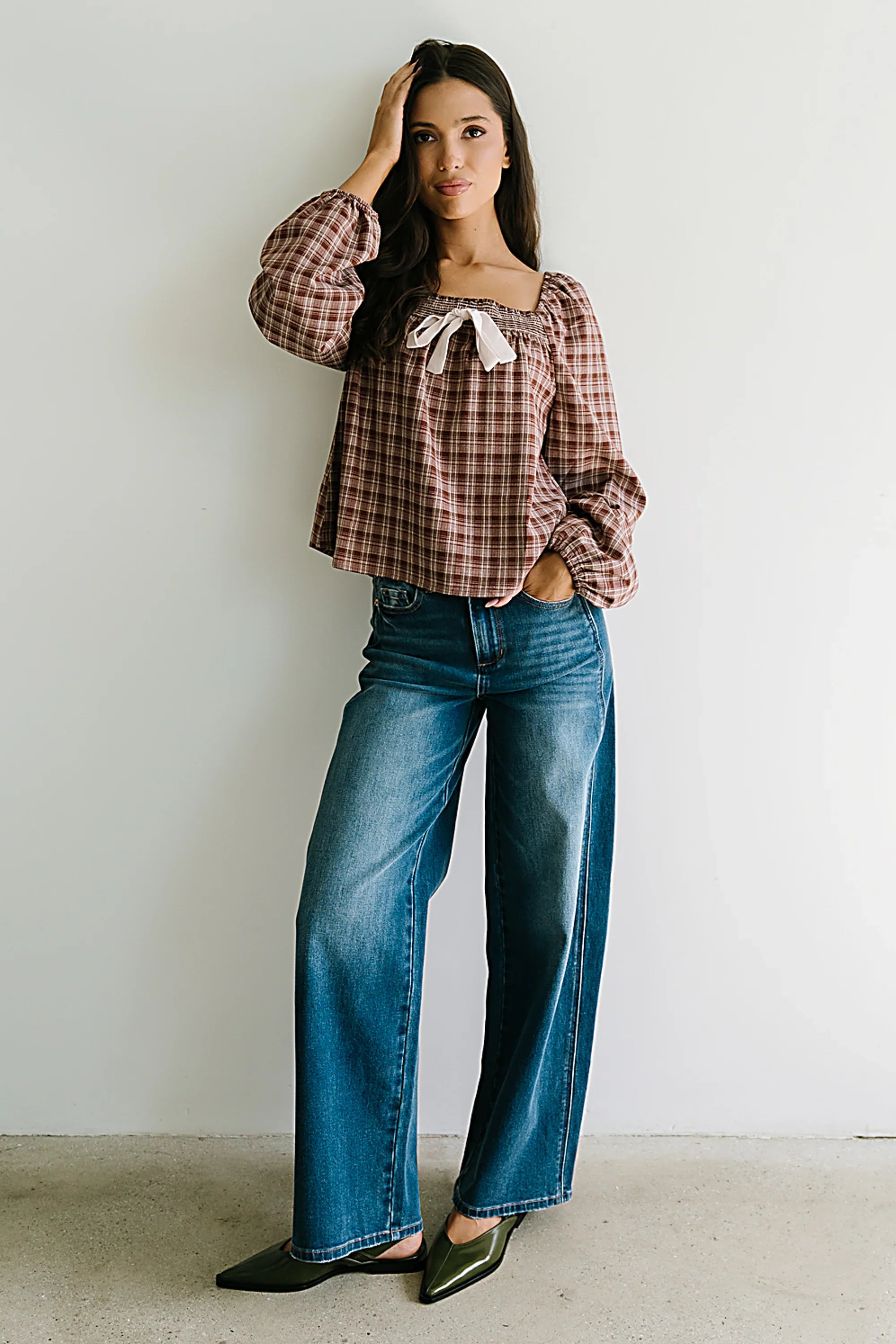 Jemma Plaid Blouse