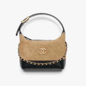 Chanel Suede Lambskin Colorblock Lunch Box Bag #379883