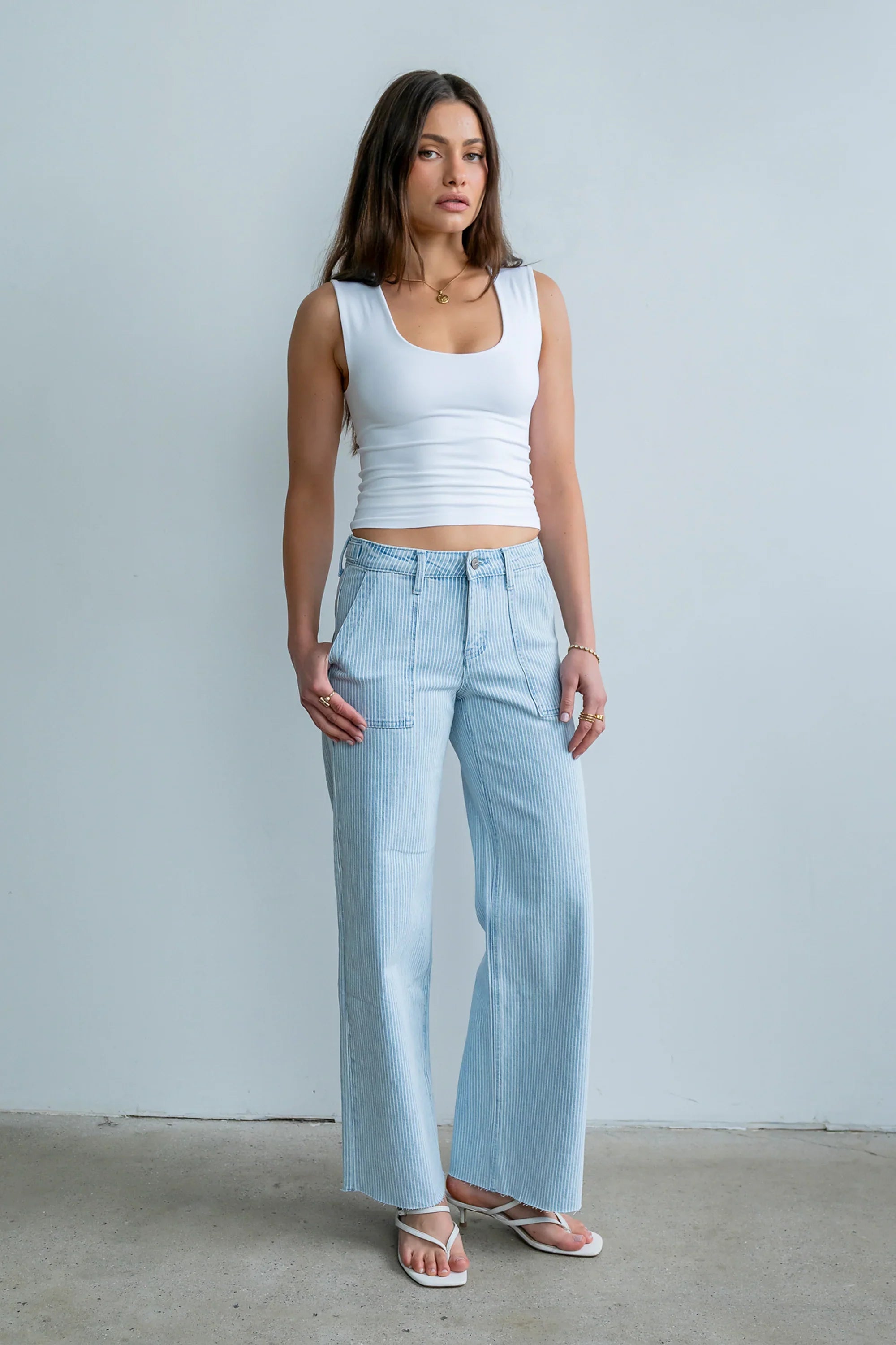 Millie Tank Top in White