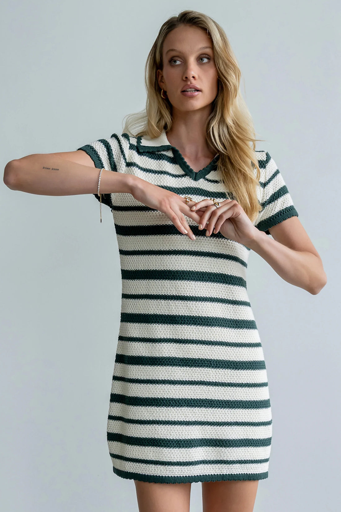 Marcy Striped Knit Mini Dress