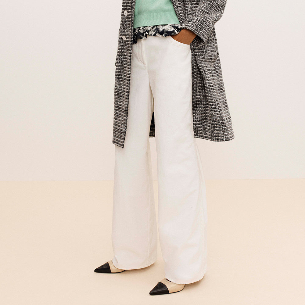 Chanel Jeans Washed Denim White #377644