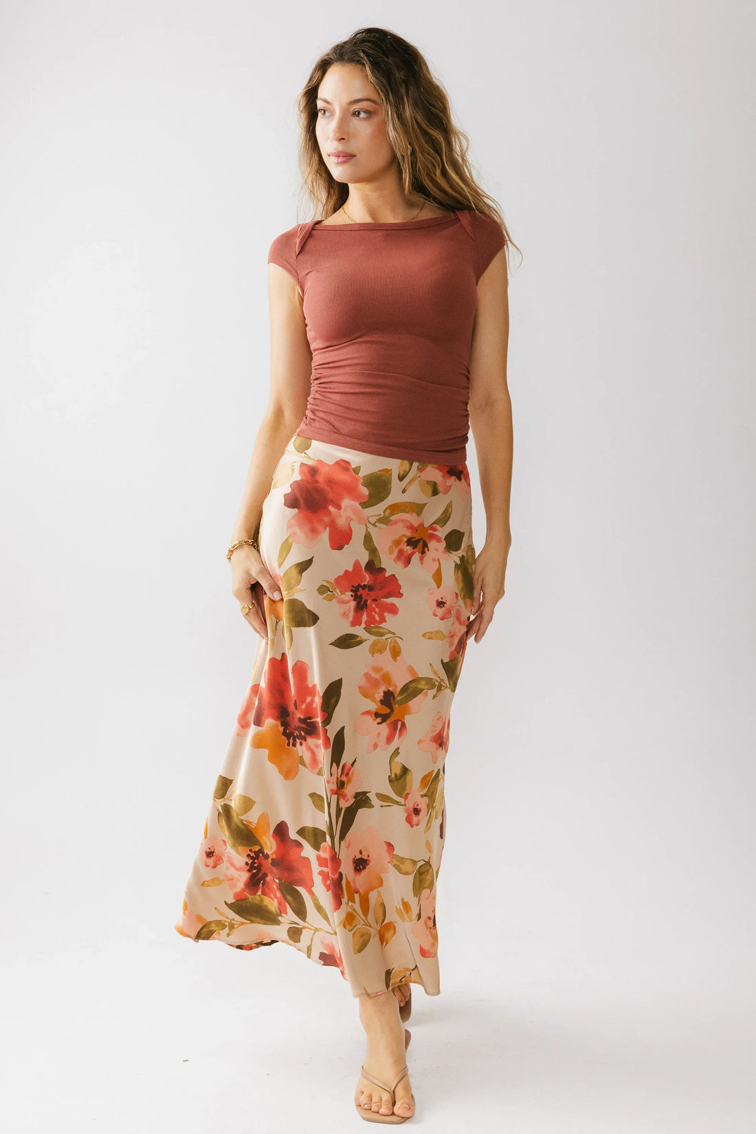 Leia Cap Sleeve Basic Top in Berry