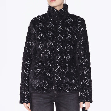 Chanel Jacket Mixed Fibers Sequins Black #334700