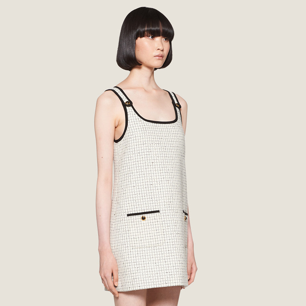 MiuMiu Short Plaid Dress White #335942