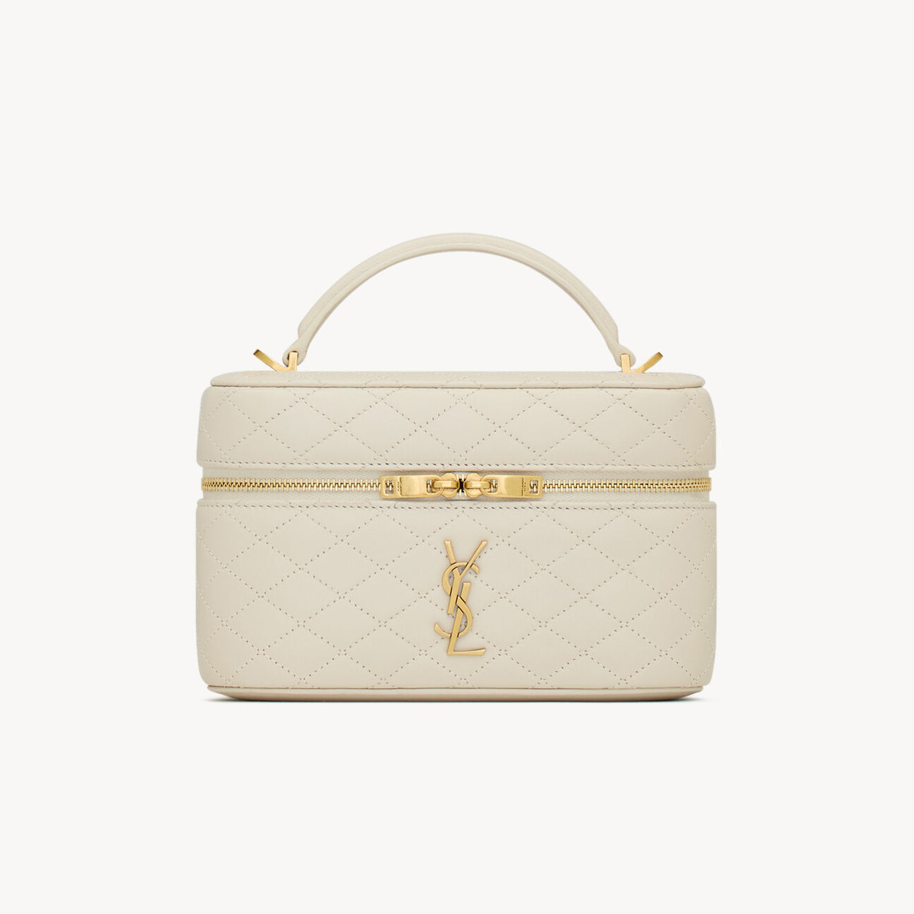 SAINT LAURENT GABY VANITY BAG Ladies Solid Color Detachable Adjustable Shoulder Strap Lambskin Shoulder Handbag Cosmetic Bag #76574