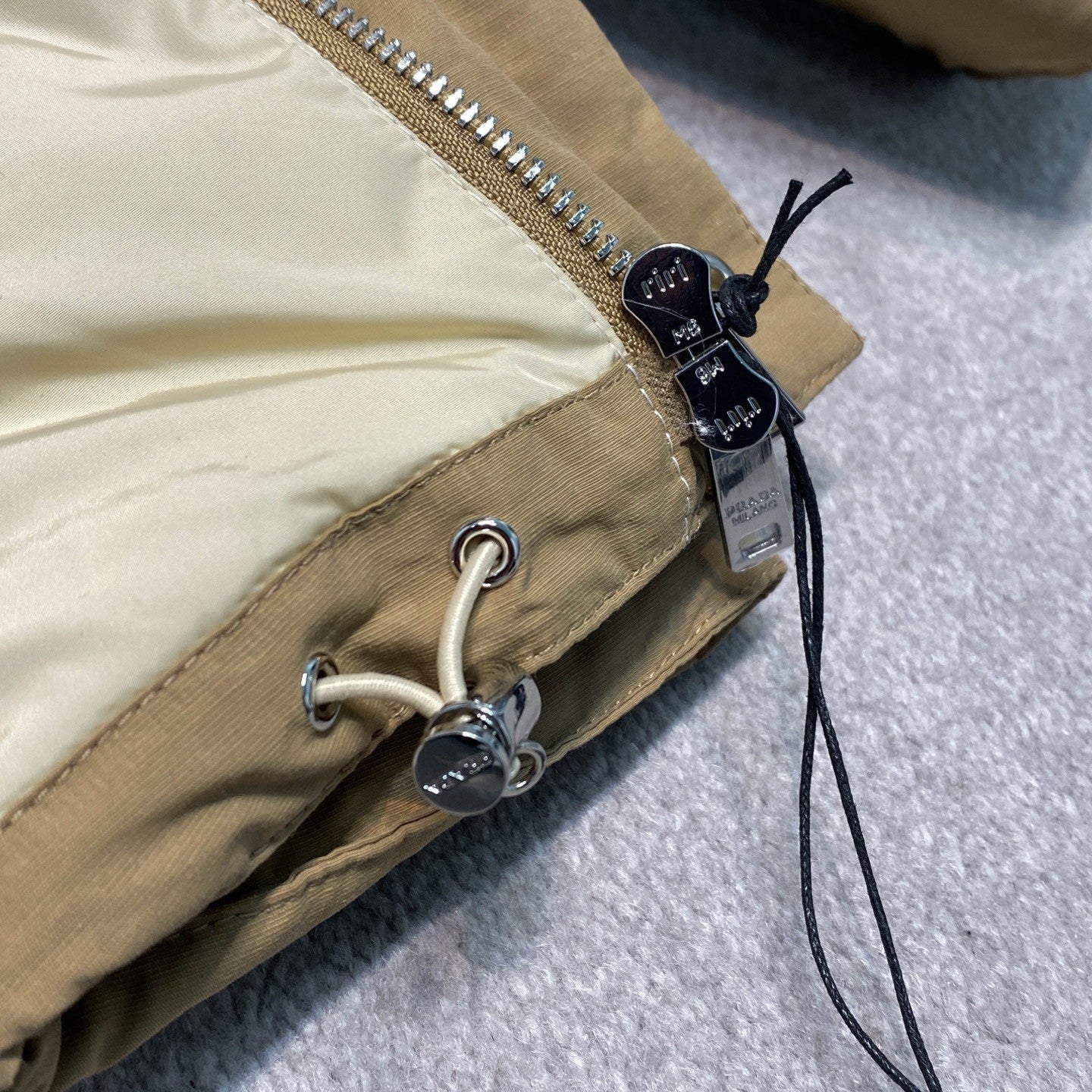 Prada Brown Down Filled Technical Puffer Jacket #333729