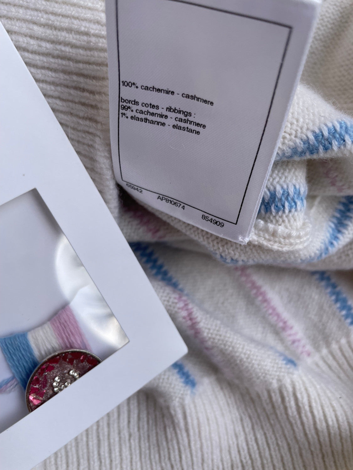 Chanel Striped Cashmere Cardigan #335941