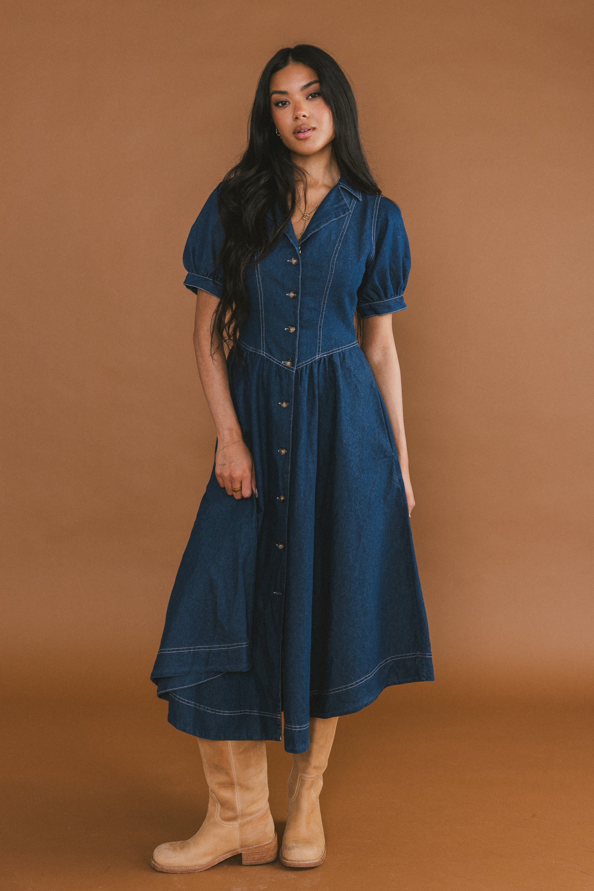 Ivan Denim Midi Dress