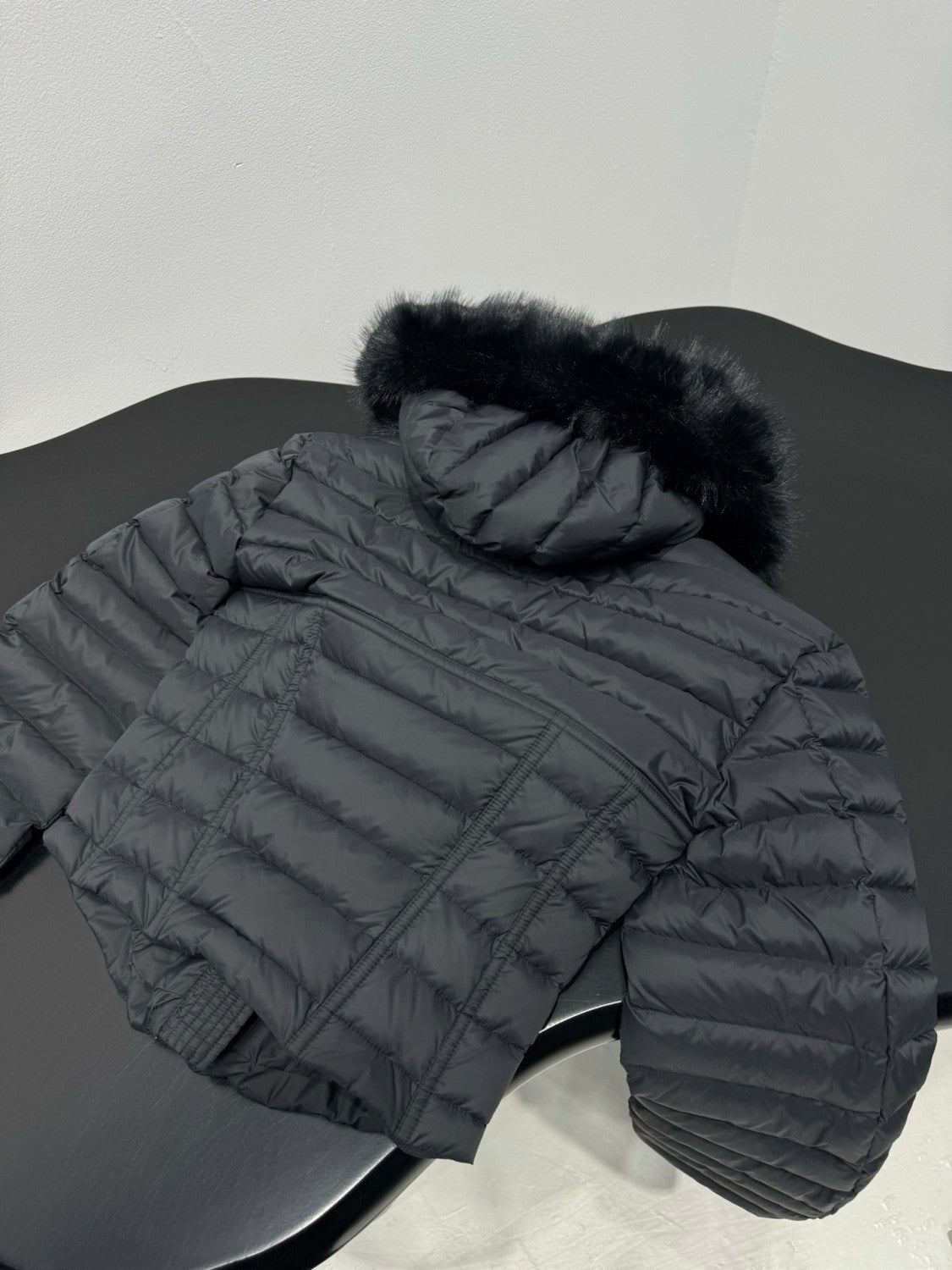 Balenciaga Women's Hooded Corseted Puffer Black #333731