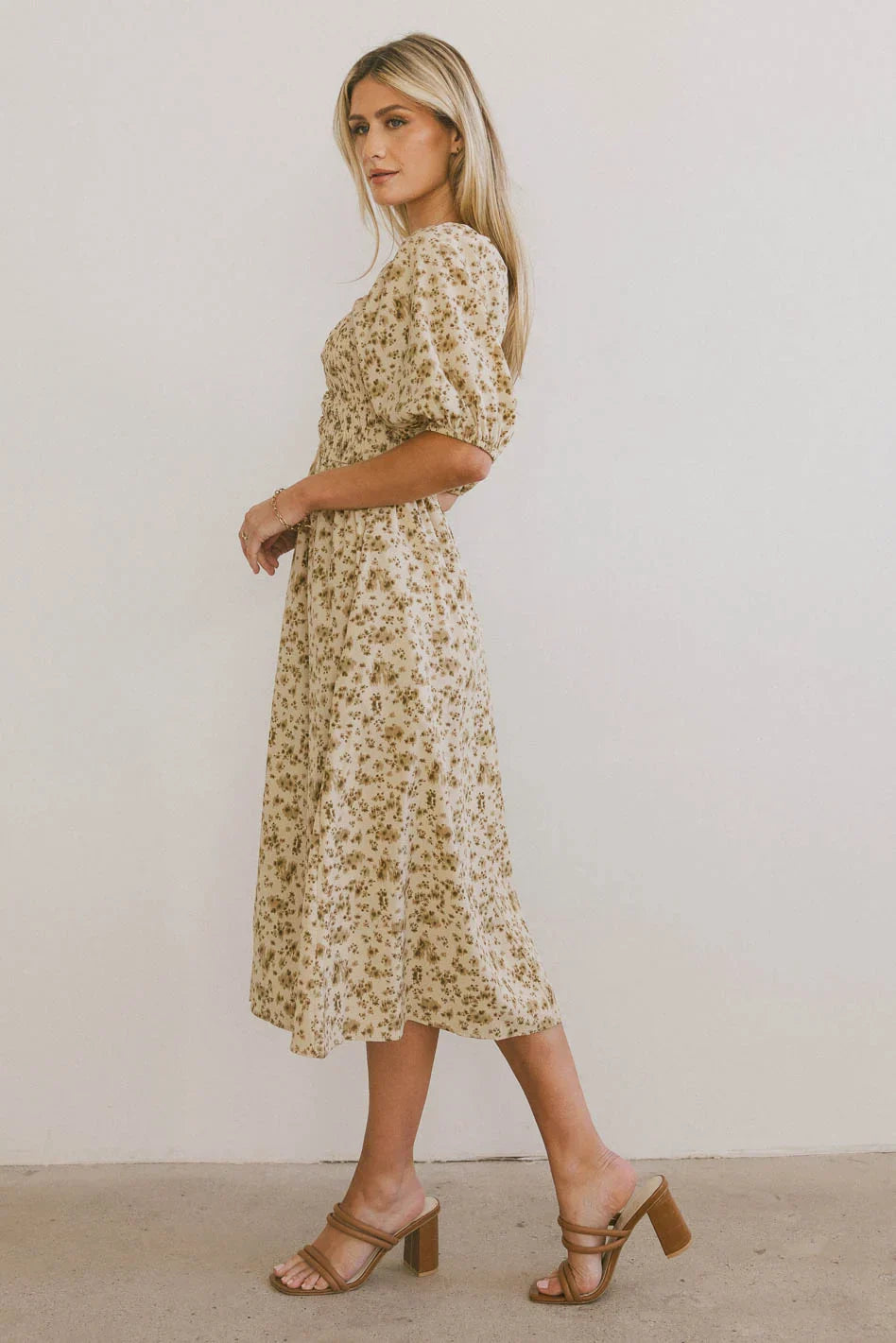 Justine Smocked Midi Dress