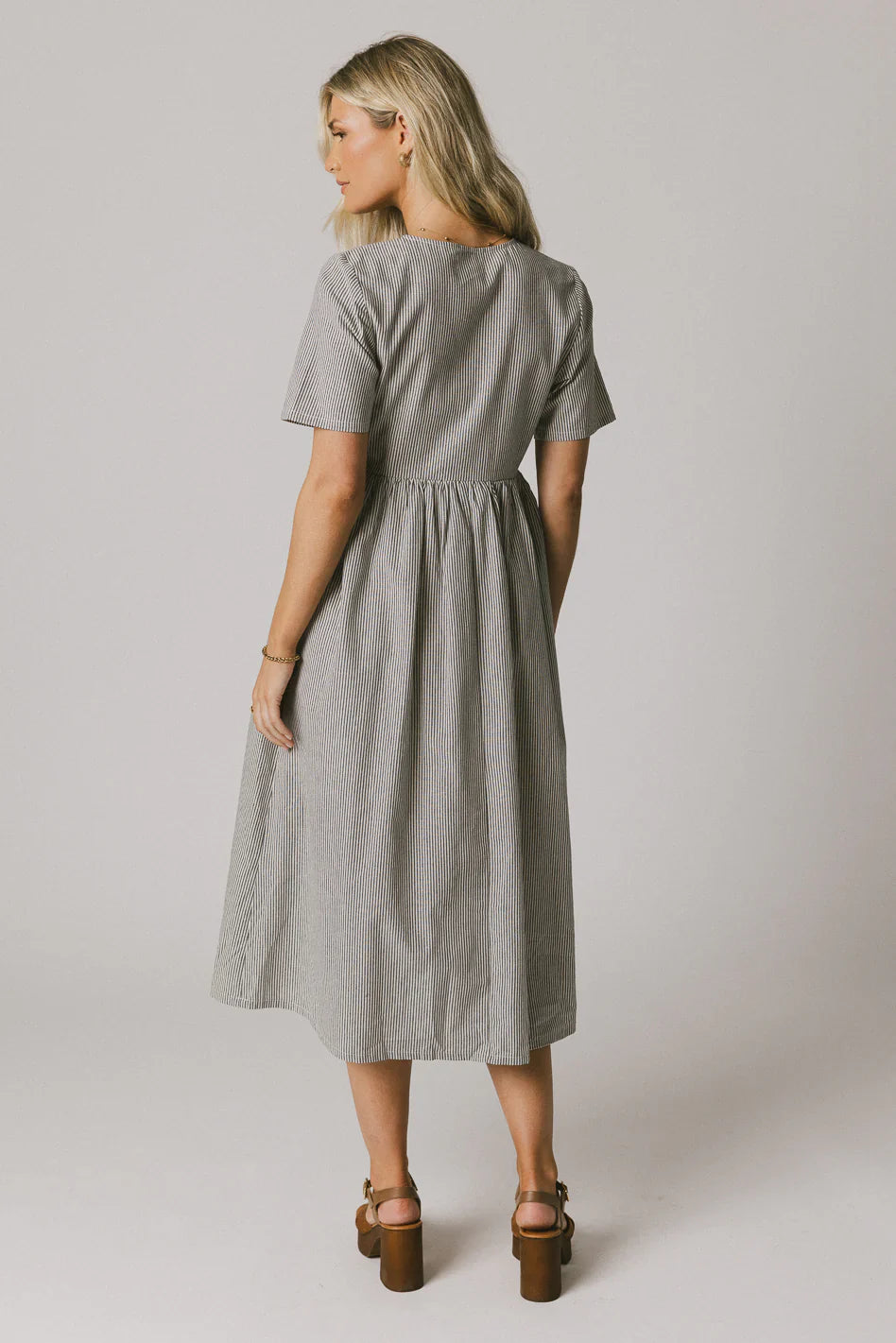 Narla Striped Maxi Dress in Navy