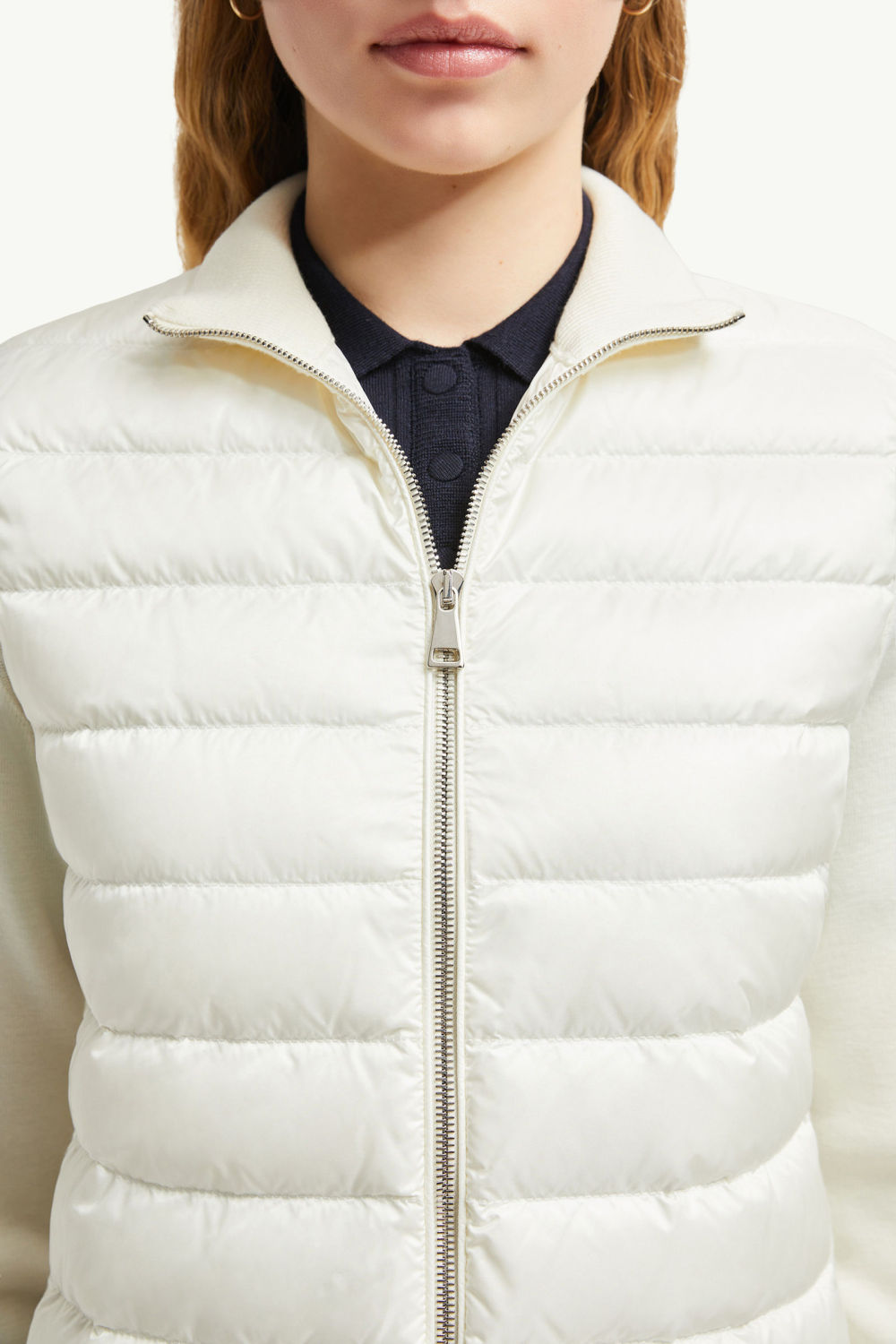 Moncler Cardigan Women's Ski Solid Color Snow Mountain Stand Collar Wool Goose Down Down Jacket#333081