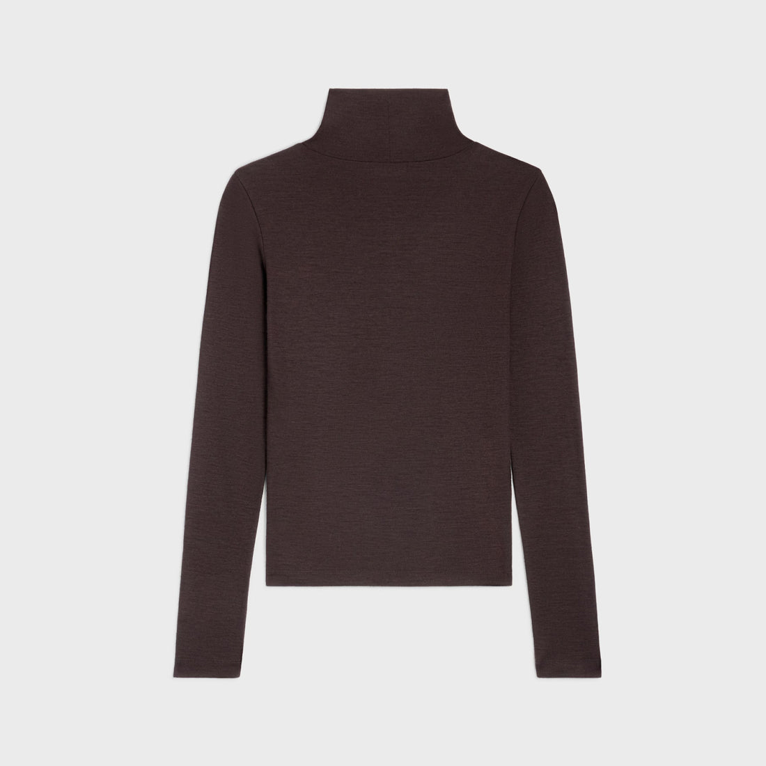 Celine Women's Fall/Winter Fashion Casual High Neck Long Sleeve Logo Mini Label Solid Color Wool Base Layer Sweater #79263