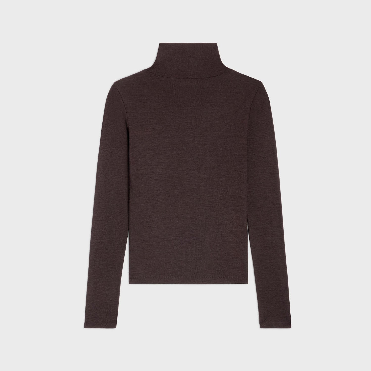 Celine Women's Fall/Winter Fashion Casual High Neck Long Sleeve Logo Mini Label Solid Color Wool Base Layer Sweater #79263