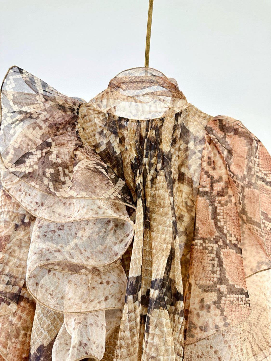 Zimmermann Women's Memento Billow Blouse Spliced Snake #329163
