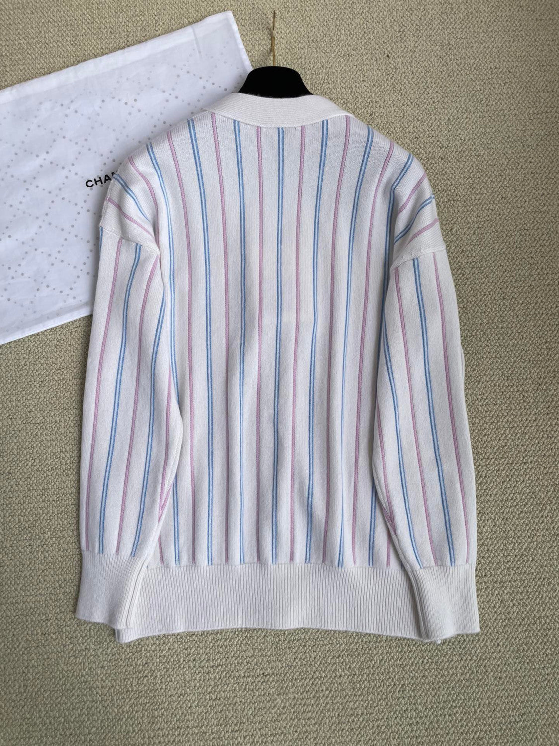 Chanel Striped Cashmere Cardigan #335941