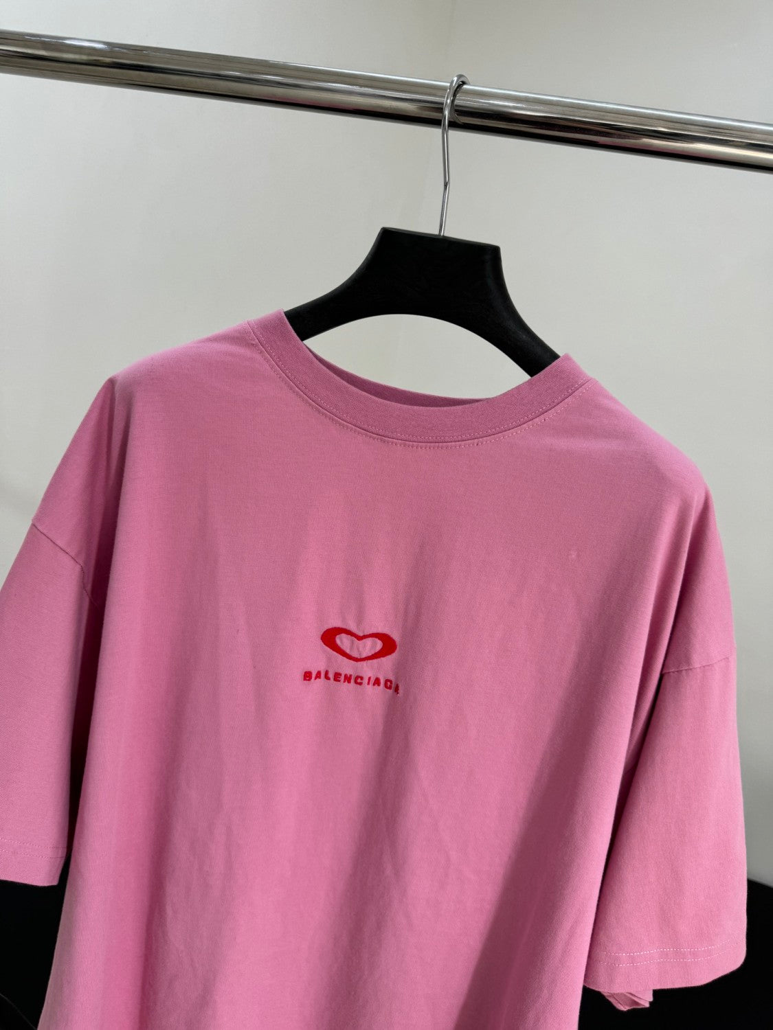 Balenciaga QIXI 25 CROPPED Women's Summer Fashion Casual Solid Color Embroidered Print Distressed Round Neck Short Sleeve Drop Shoulder Cropped T-Shirt Top #78286