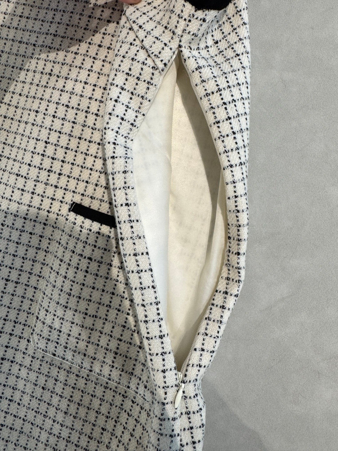 MiuMiu Short Plaid Dress White #335942