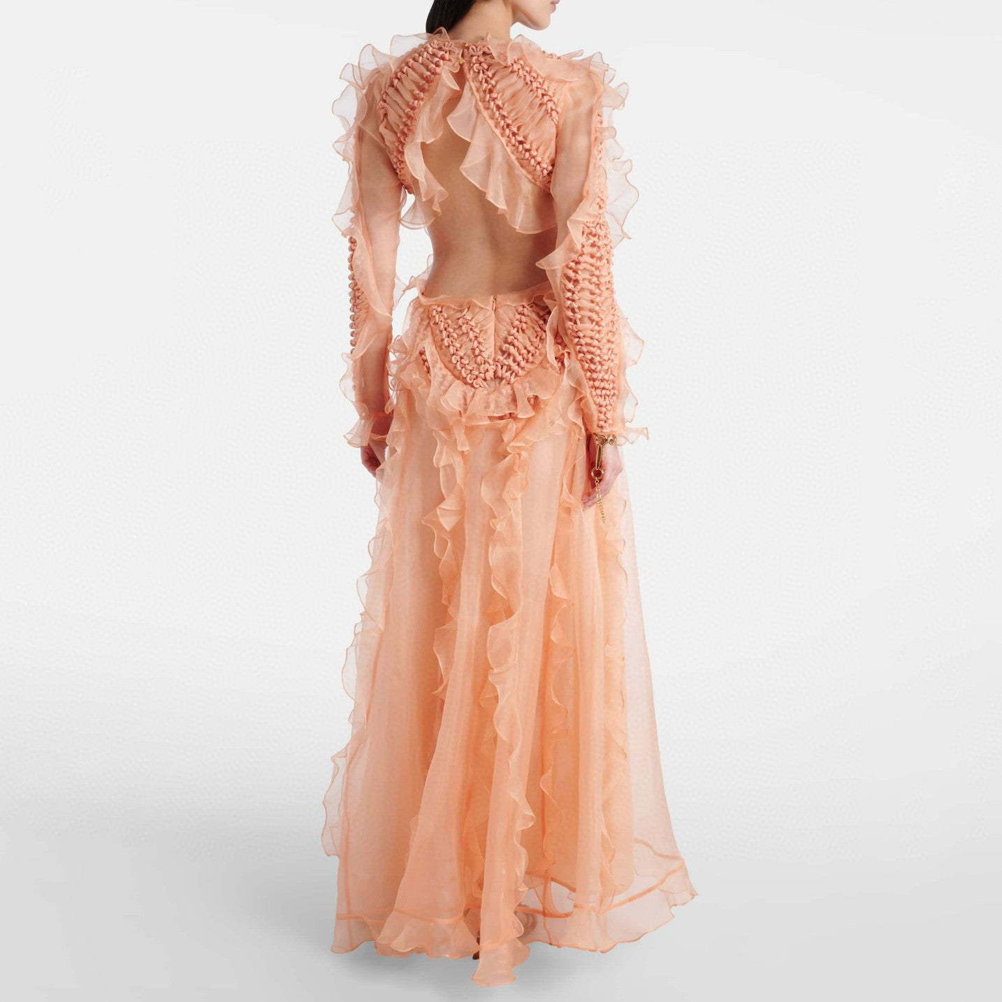 Zimmermann Women's Spring/Summer Fashion Casual Solid Color Knit Long Sleeve Dress Long Dress #78889