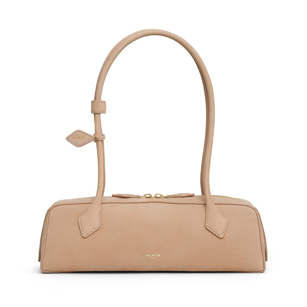 Alaïa Raspberry Le Teckel Medium Bag in Nubuck #320545