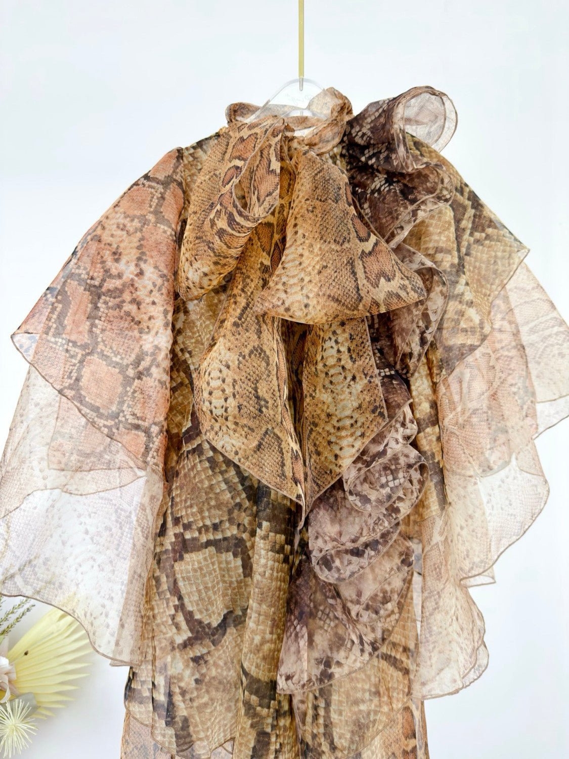 Zimmermann Women's Memento Billow Dress Spliced Snake #333479