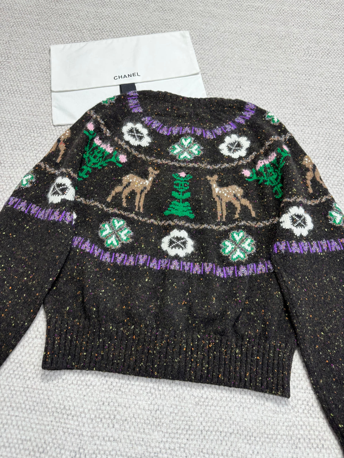 Chanel Cashmere Cardigan Brown #334446