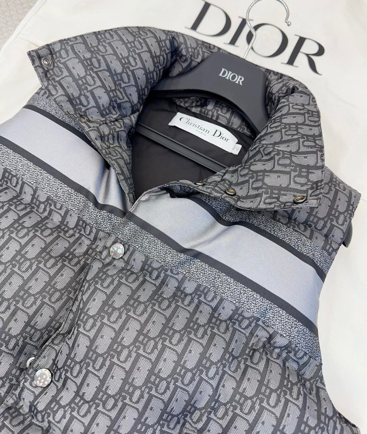 Dior 25FW Oblique Jacquard Ski Series Cotton Vest Back Logo Jacquard Webbing #333043