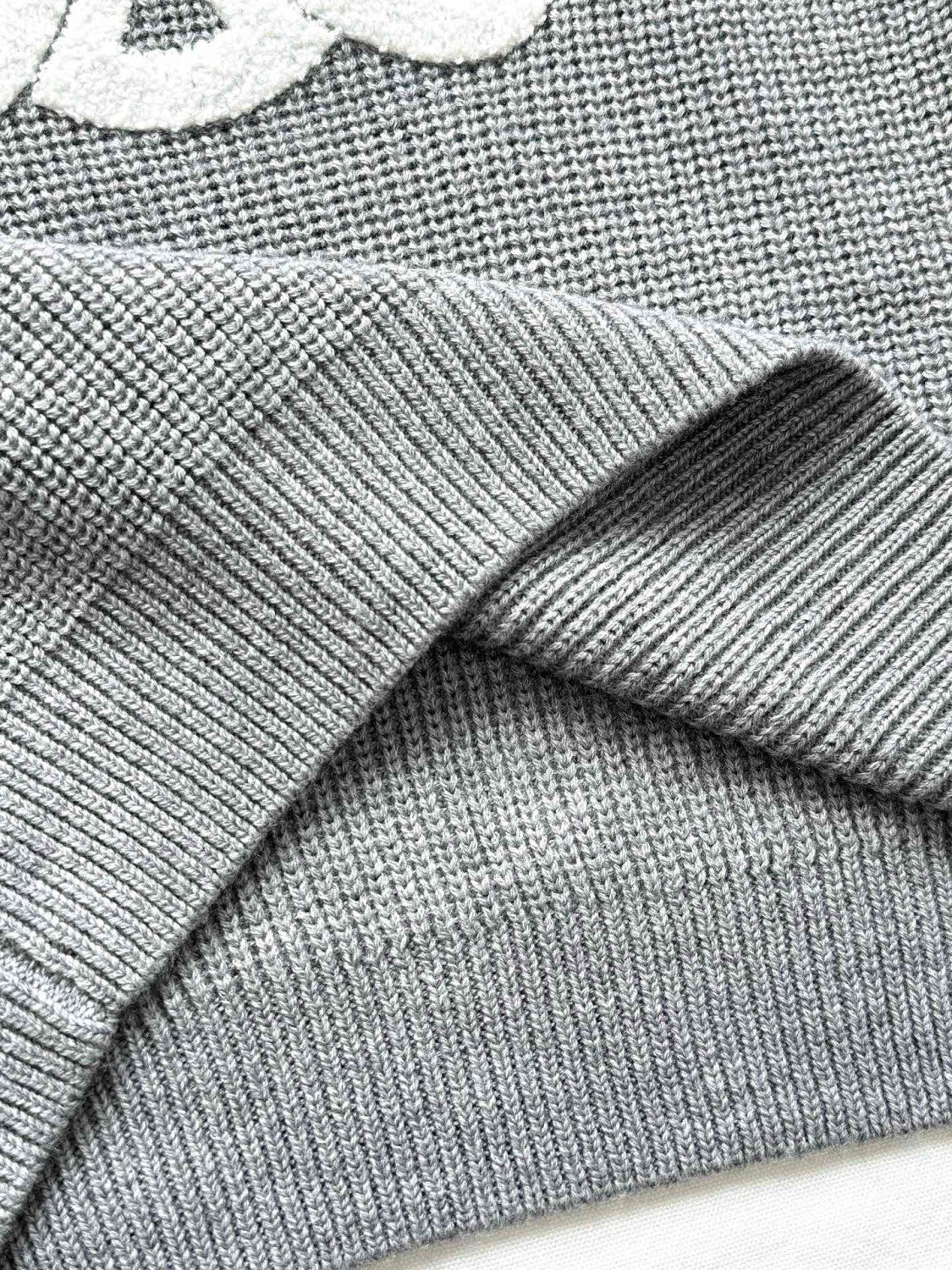 Celine Women's Spring/autumn Fashion Casual Solid Color Loose Logo Knitted Sweater With Round Neck Pullover Sweater #78331