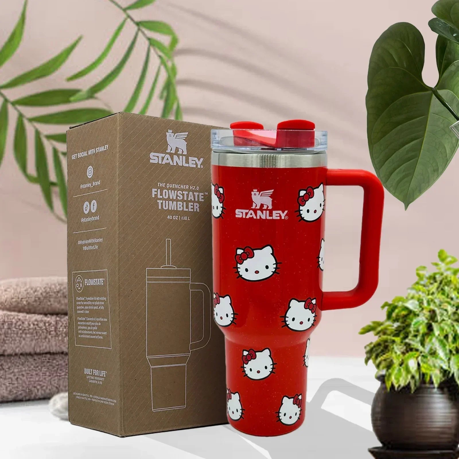 Stanley 30 oz Stainless Steel H2.0 Flowstate Quencher Tumbler - Valentine's Day