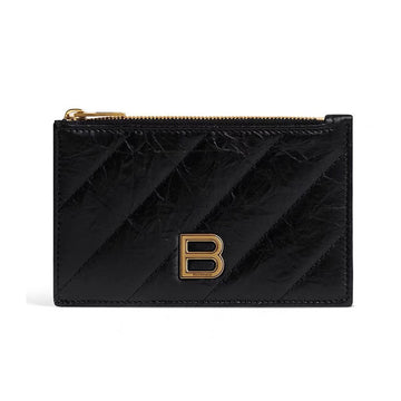 Balenciaga Women's Retro Old Card Bag Leather Coin Purse Wallet Solid Color Bags #71935