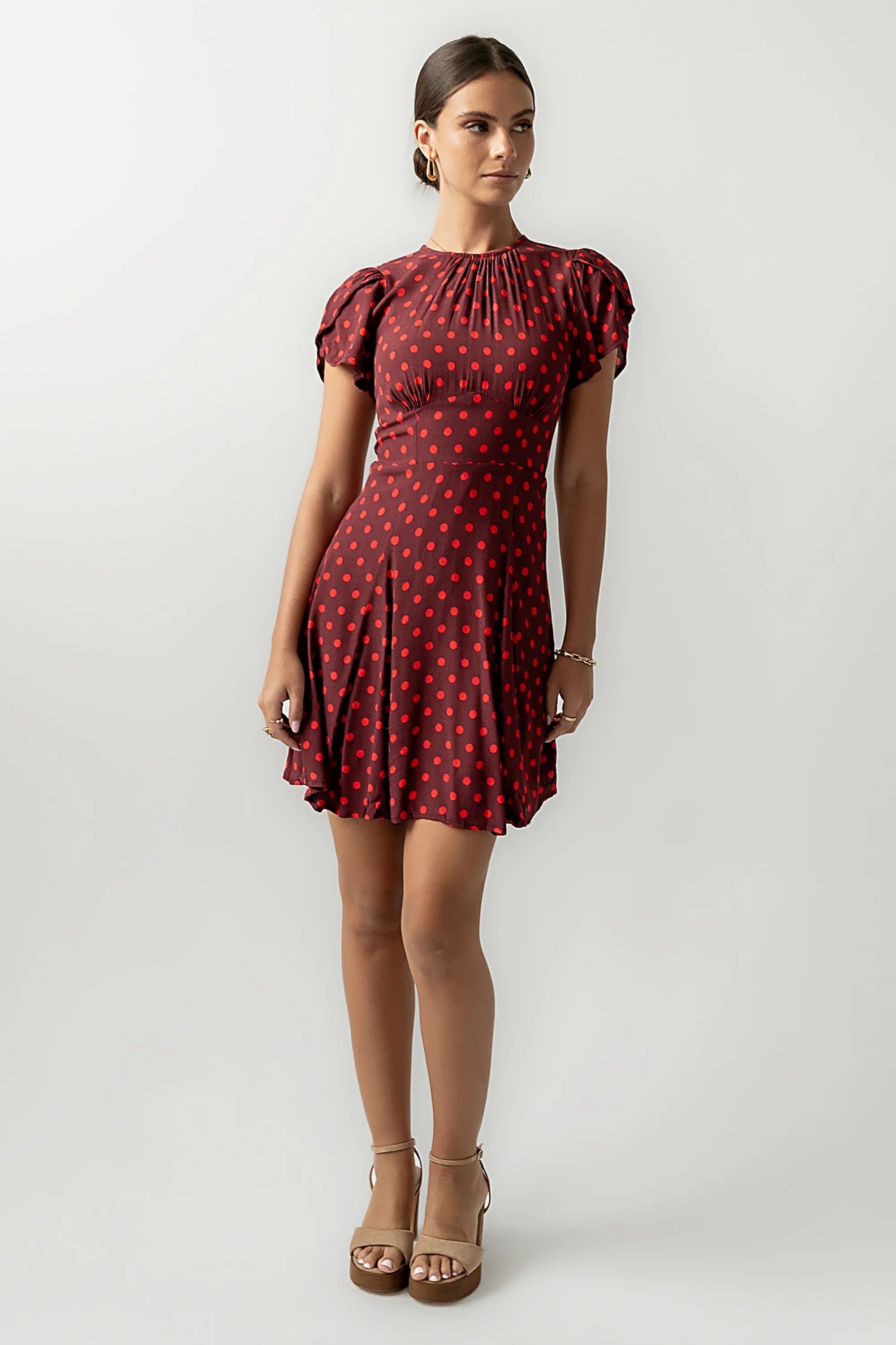 Brandy Polka Dot Mini Dress