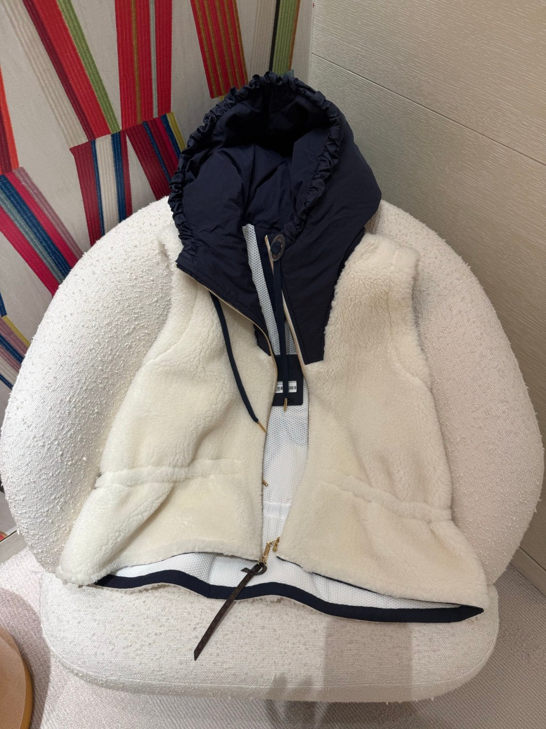 Louis Vuitton Ski Plush Hooded Vest #334345